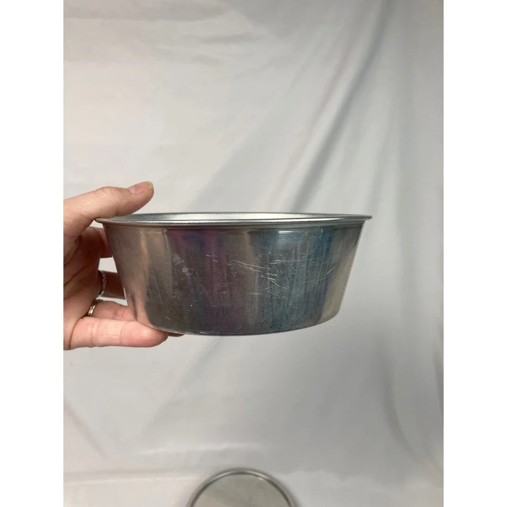 Vintage Aluminum Nesting Bowl Cup Tray Lot Primitive Camping‎ Kitchenware
